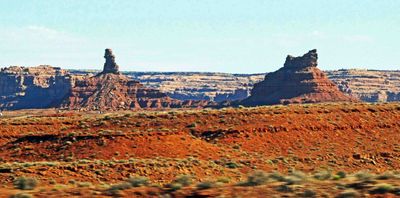 Driving through the Valley of the Gods in Utah