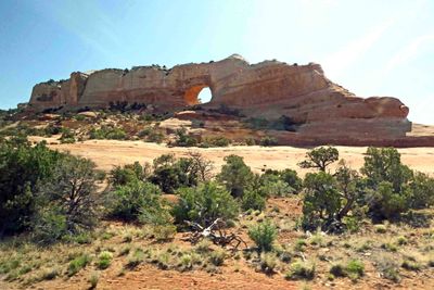Wilson's Arch, south of Moab, Utah, is Entrada Sandstone