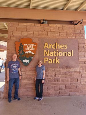 At Arches National Park Visitors Center