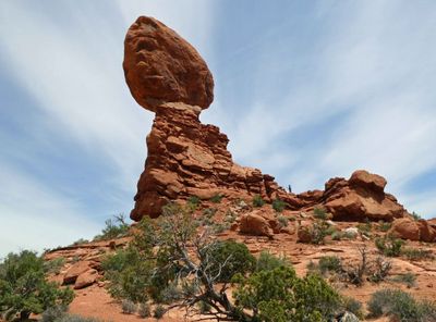 Balanced rock viewed from the side trail