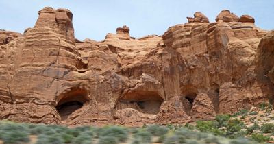 Cove of Caves near Double Arch Trail in Arches National Park