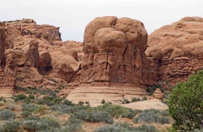 Elephant Butte on Double Arch Trail in Arches National Park