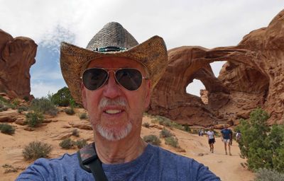 As close as Bill got to the Double Arch in Arches National Park