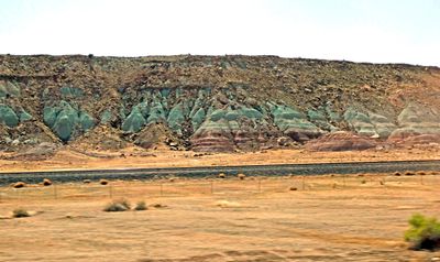 Colorful rock formation along US 191 in Utah