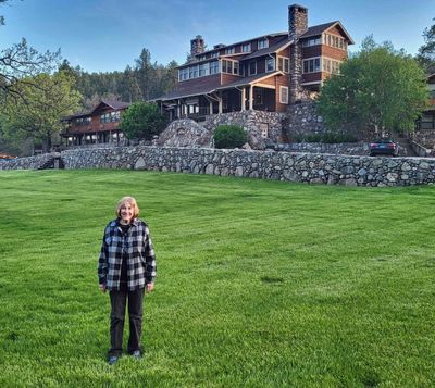 On the lawn at Custer State Game Lodge