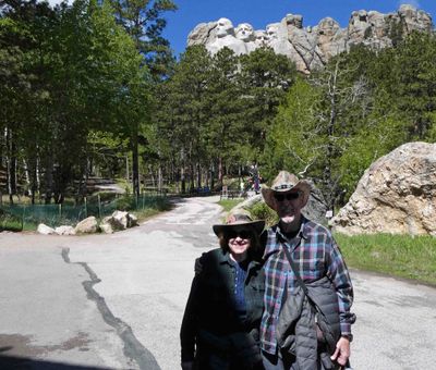 At the bottom of the Presidential Trail at Mount Rushmore