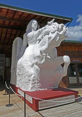 This model shows the planned sculpture when completed