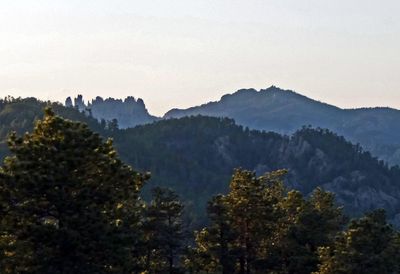 Silhouette of Cathedral Spires of the Black Hills in Custer State Park