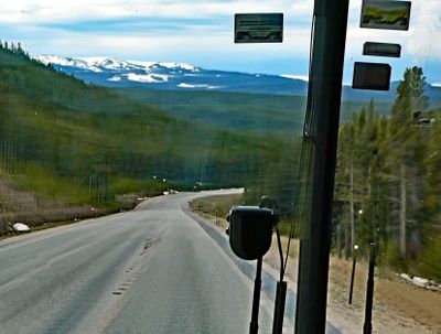 Driving through Bighorn National Forest
