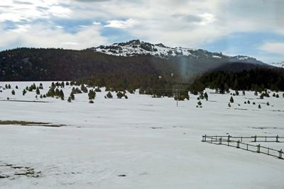 Snow along U.S. 14 (Bighorn Scenic Byway)