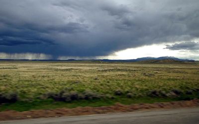 Watching rain across the plains of WY