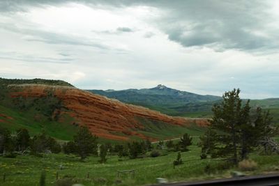 Driving through the Absaroka Mountains