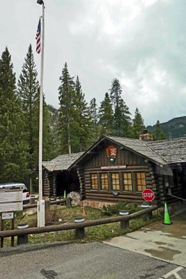 At the Northeast Entrance Station to Yellowstone National Park