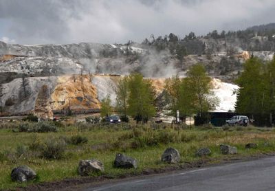 Mammoth Hot Springs is at 6,239 feet elevation