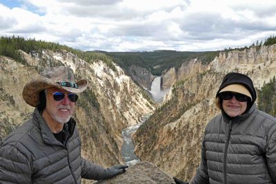 Overlooking the Lower Falls in the Grand Canyon of Yellowstone