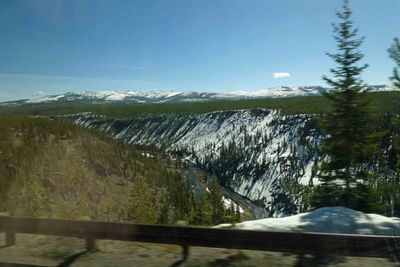 Snowy banks of the Yellowstone River