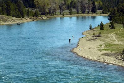 Fly fishing on the Snake River in Grand Teton National Park