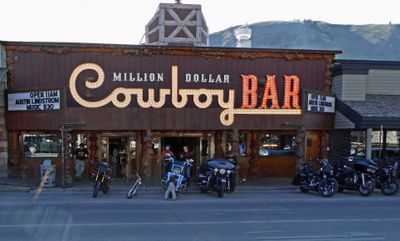 The Million Dollar Cowboy Bar in Jackson, WY, was built in the 1930's