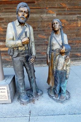 Beaver Dick (trapper), Jenny Leigh (Shoshone wife), and son are historical figures in Wyoming