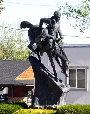 'Mountain Man' sculpture in Afton, WY