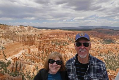Susan & Bill at Bryce Point in Bryce Canyon National Park