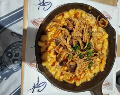 Brisket Mac and Cheese at Guy's Fieri's Flavortown Sports Kitchen