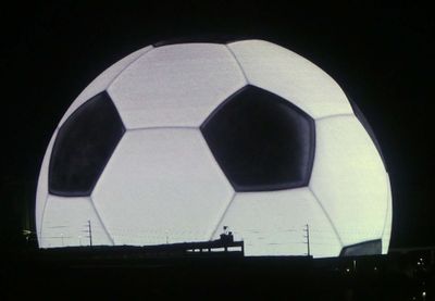 The Sphere changed to look like a giant soccer ball