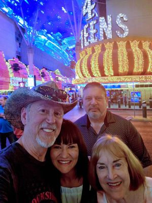 Good time with friends on Fremont Street in Las Vegas