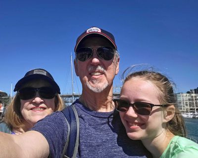 On the dock at Grantville Island, Vancouver, BC