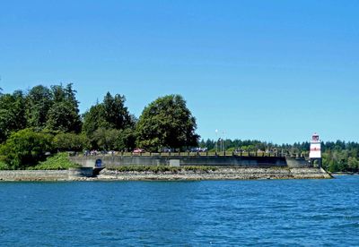 Prospect Point Lighthouse (1948) is at the Stanley Park Seawall in Vancouver