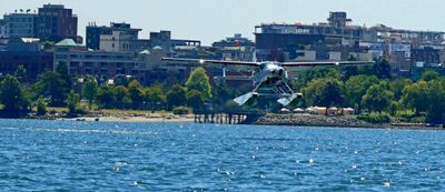 Watching Seaplanes take off from Burrard Inlet, Vancouver