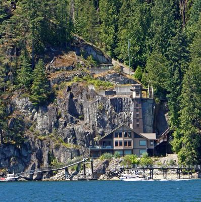 House with elevator on Deep Cove, Vancouver