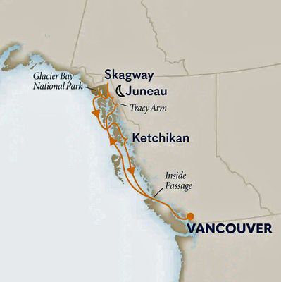 Alaska Cruise Map