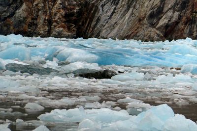 Ice flow in front of Sawyer Glacier