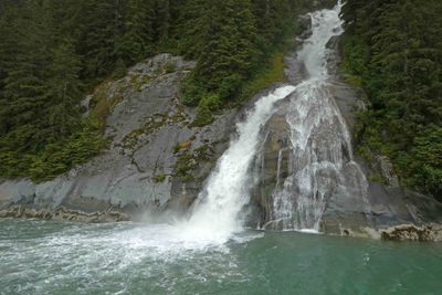 Close to base of waterfall in Tracy Arm Fjord