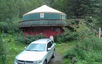 Interesting house design along the backroads of Alaska