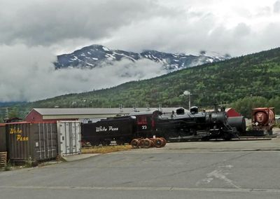 Waiting to board the White Pass & Yukon Railroad Route train