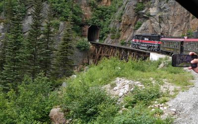 A tunnel on the White Pass & Yukon Railroad