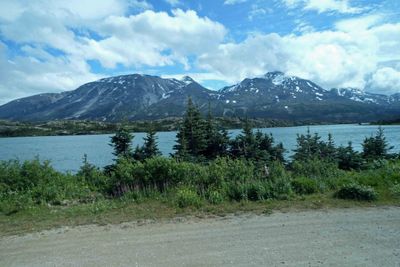View of Fraser Lake from Fraser Rail Stop in Canada