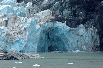 Glacier cave in Margerie Glacier