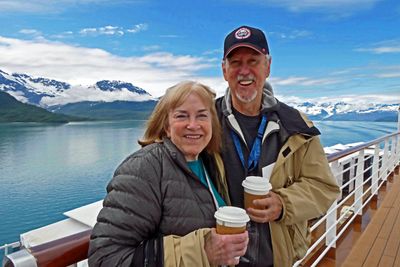 Hot Chocolate and Baileys on deck in Glacier Bay National Park