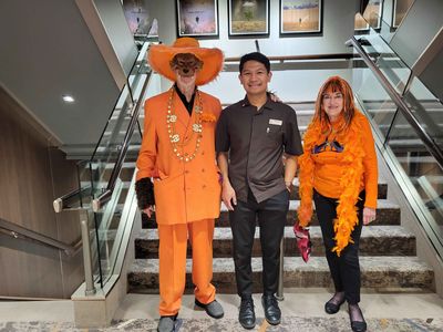 With Immanuel (Cabin Steward) on Orange Night