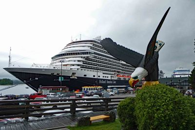 On the boardwalk in Ketchikan, AK