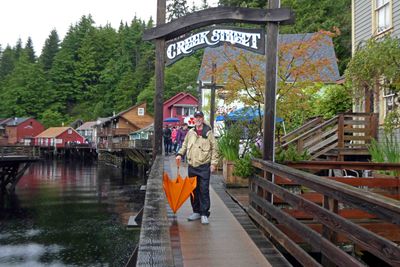 Creek Street is a historic boardwalk built on pilings along the banks of Ketchikan Creek, AK
