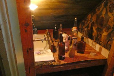 Wash basin in 'Gentleman's Restroom' in Dolly's House in Ketchikan
