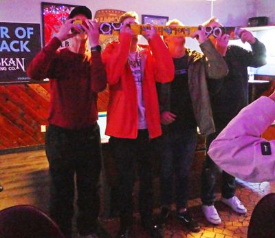 Bill doing a 'Duck Fart' on a Shotski