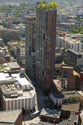 Woodward's 43 in Vancouver was strongly influenced by the Flatiron Building in New York City