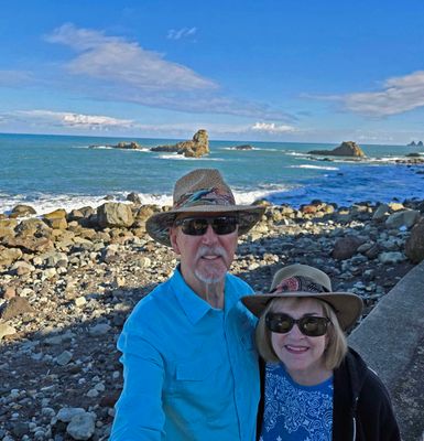 On the boardwalk at Playa del Roque de las Bodega (Beach).jpg