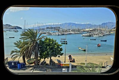View of Sailboats in Mindelo Bay from restaurant table.jpg
