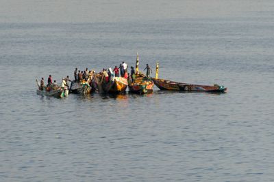 Early morning fishing boats near Dakar, Senegal.JPG